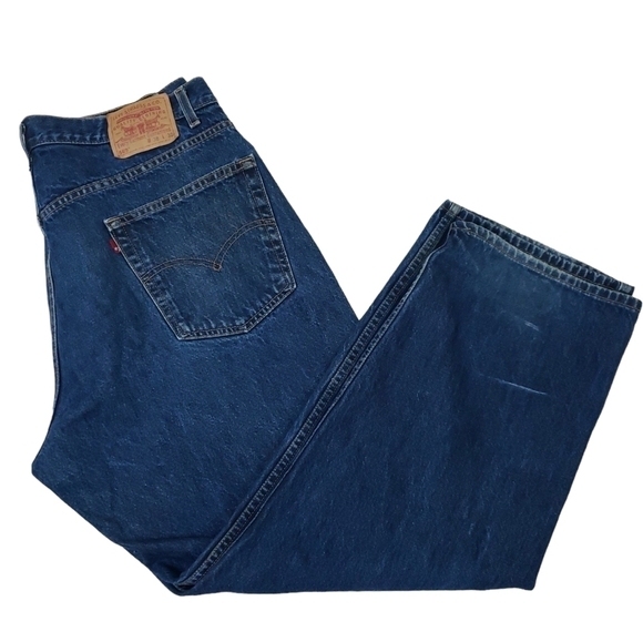 VNTG.LEVI’S 569~Mens 38×30~Blue Denim Loose Straight Fit Jeans Cotton. - Picture 2 of 11